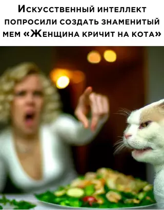 Картинка №70965 Мем женщина кричит на кота